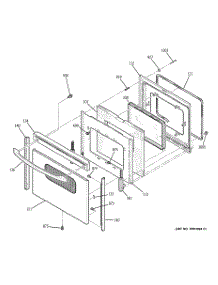 04 - Door parts for Ge Range JBP64SH3SS from AppliancePartsPros.com