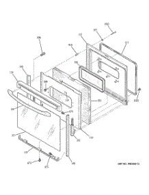 04 - Door parts for Ge Range JBP64BH3CT from AppliancePartsPros.com