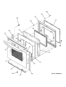 04 - Door parts for Ge Range JBP99BH2BB from AppliancePartsPros.com
