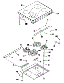 05 - Section5 parts for Ge Range JB579GR5WH from AppliancePartsPros.com
