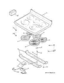 02 - Cooktop parts for Ge Range JB905BH3BB from AppliancePartsPros.com