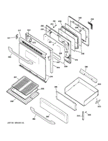 03 - Door & Drawer Parts parts for Ge Range 157860 from AppliancePartsPros.com