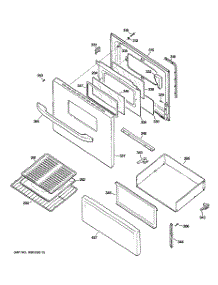 03 - Door & Drawer Parts parts for Ge Range MCBS524J1WW from AppliancePartsPros.com