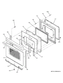 04 - Door parts for Ge Range JCBP64SJ1SS from AppliancePartsPros.com