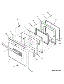 04 - Door parts for Ge Range JCBP64WJ1WW from AppliancePartsPros.com