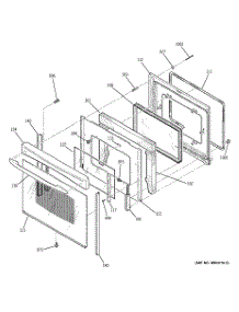 04 - Door parts for Ge Range JCBP68HJ1WW from AppliancePartsPros.com