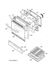 04 - Door & Drawer Parts parts for Ge Range JGBP24BEH2CT from AppliancePartsPros.com