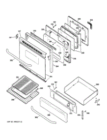 04 - Door & Drawer Parts parts for Ge Range JGBP28GEH3SS from AppliancePartsPros.com