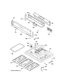 02 - Control Panel & Cooktop parts for Ge Range JGBS10WEH3WW from AppliancePartsPros.com