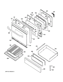 04 - Door & Drawer Parts parts for Ge Range JGBP85BEH3BB from AppliancePartsPros.com