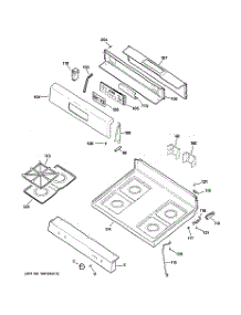 02 - Control Panel & Cooktop parts for Ge Range JGBP26WEH2WW from AppliancePartsPros.com