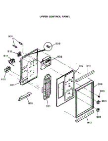 03 - Upper Control Panel parts for Ge Range JGHP66GEN7 from AppliancePartsPros.com