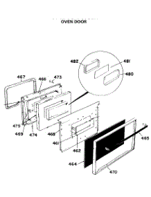07 - Oven Door parts for Ge Range JGHP66GEN7 from AppliancePartsPros.com