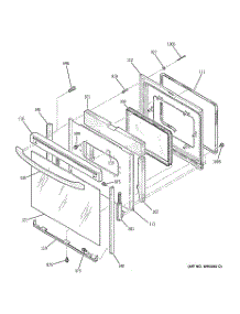 04 - Door parts for Ge Range JBS55WJ1WW from AppliancePartsPros.com