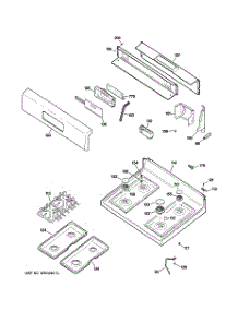 02 - Control Panel & Cooktop parts for Ge Range JGBP85BEH2BB from AppliancePartsPros.com
