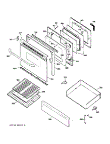 04 - Door & Drawer Parts parts for Ge Range JGBP35BEJ1BB from AppliancePartsPros.com