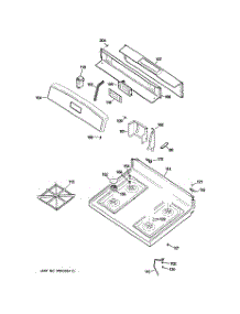 02 - Control Panel & Cooktop parts for Ge Range JGBS21HEH3WW from AppliancePartsPros.com