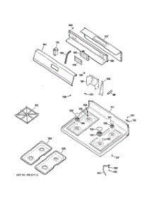 02 - Control Panel & Cooktop parts for Ge Range JGBS23SEH2SS from AppliancePartsPros.com