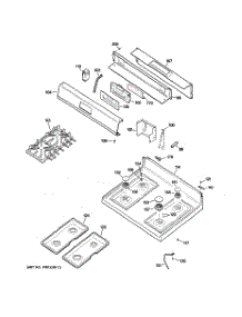 02 - Control Panel & Cooktop parts for Ge Range JGBP80SEH2SS from AppliancePartsPros.com