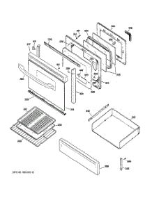 04 - Door & Drawer Parts parts for Ge Range JGBP83BEH1BB from AppliancePartsPros.com