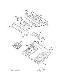 02 - Control Panel & Cooktop parts for Ge Range JGBP28SEH2SS from AppliancePartsPros.com