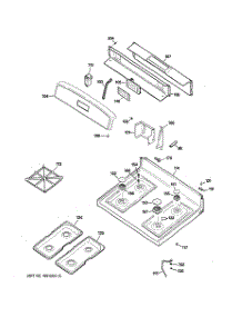 02 - Control Panel & Cooktop parts for Ge Range JGBS23CEH3CC from AppliancePartsPros.com