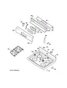 02 - Control Panel & Cooktop parts for Ge Range JGBP35CEJ1CC from AppliancePartsPros.com