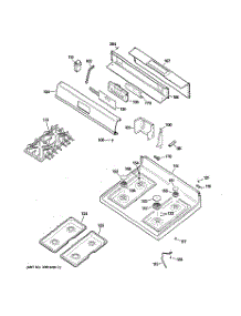 02 - Control Panel & Cooktop parts for Ge Range JGBP85SEH2SS from AppliancePartsPros.com