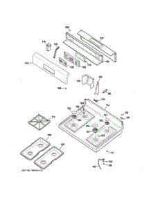 02 - Control Panel & Cooktop parts for Ge Range JGBP31WEH2WW from AppliancePartsPros.com