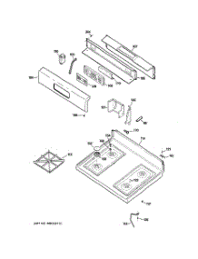 02 - Control Panel & Cooktop parts for Ge Range JGBP28WEH2WW from AppliancePartsPros.com