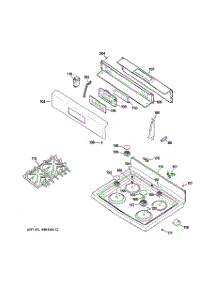 02 - Control Panel & Cooktop parts for Ge Range JGBP36CEJ1CC from AppliancePartsPros.com