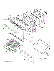 04 - Door & Drawer Parts parts for Ge Range JGBP36CEJ1CC from AppliancePartsPros.com