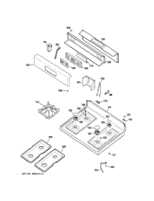 02 - Control Panel & Cooktop parts for Ge Range JGBP32CEJ1CC from AppliancePartsPros.com