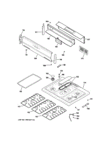 02 - Control Panel & Cooktop parts for Ge Range JGBS10CEH2CC from AppliancePartsPros.com
