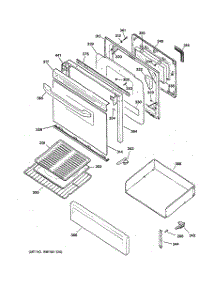 04 - Door & Drawer Parts parts for Ge Range JGBP28BEH2WH from AppliancePartsPros.com