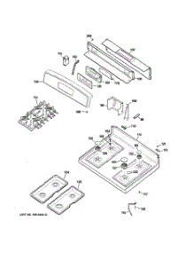 02 - Control Panel & Cooktop parts for Ge Range JGBP80WEH2WW from AppliancePartsPros.com