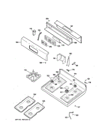 02 - Control Panel & Cooktop parts for Ge Range JGBP33BEH2BB from AppliancePartsPros.com