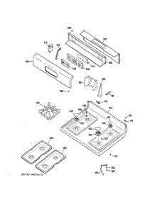 02 - Control Panel & Cooktop parts for Ge Range JGBP30BEH2WH from AppliancePartsPros.com