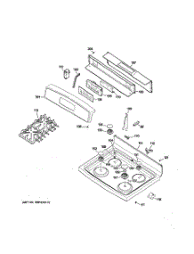 02 - Control Panel & Cooktop parts for Ge Range JGBP85SEJ1SS from AppliancePartsPros.com
