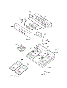 02 - Control Panel & Cooktop parts for Ge Range EGR3000EH2BB from AppliancePartsPros.com