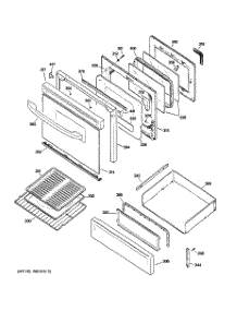 04 - Door & Drawer Parts parts for Ge Range JGBP85CEJ1CC from AppliancePartsPros.com