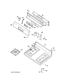 02 - Control Panel & Cooktop parts for Ge Range JGBP28SEJ1SS from AppliancePartsPros.com