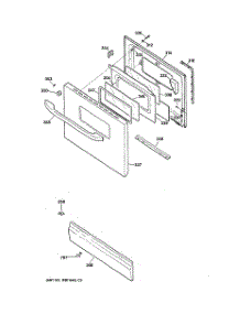 04 - Door & Drawer Parts parts for Ge Range JGBS09PEH2WW from AppliancePartsPros.com