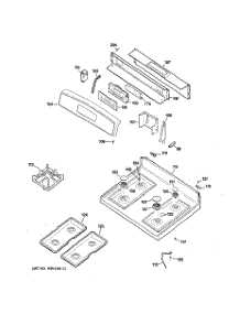 02 - Control Panel & Cooktop parts for Ge Range JGBP35DEH2CC from AppliancePartsPros.com