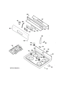 02 - Control Panel & Cooktop parts for Ge Range EGR3000EJ1WW from AppliancePartsPros.com