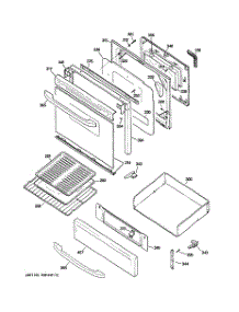 04 - Door & Drawer Parts parts for Ge Range JGBP28GEJ1SS from AppliancePartsPros.com