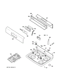 02 - Control Panel & Cooktop parts for Ge Range JGBP83BEJ1BB from AppliancePartsPros.com