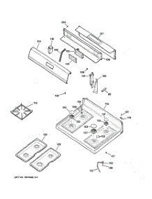 02 - Control Panel & Cooktop parts for Ge Range JGBS23WEH2WW from AppliancePartsPros.com