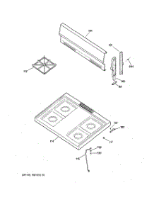 02 - Control Panel & Cooktop parts for Ge Range JGBS04BEH2CT from AppliancePartsPros.com