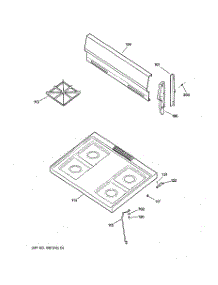 02 - Control Panel & Cooktop parts for Ge Range JGBS04PPH2WW from AppliancePartsPros.com